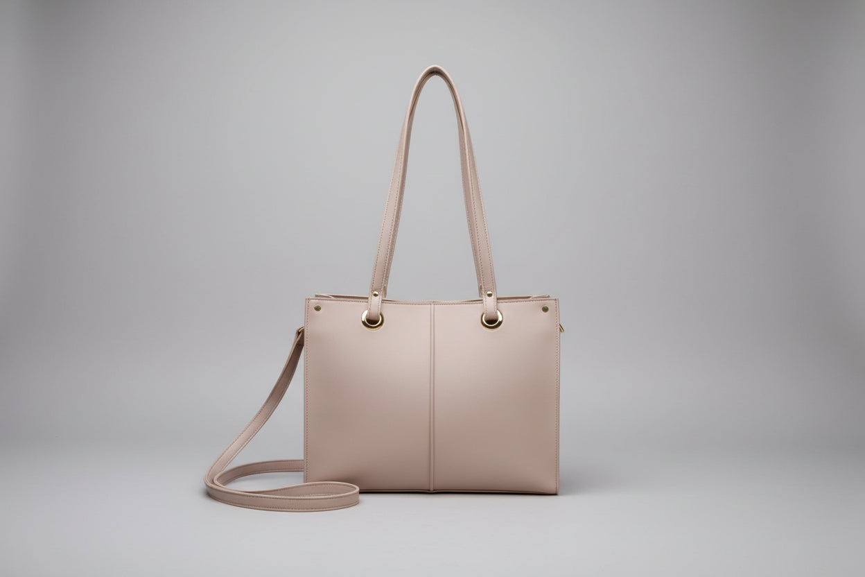 Olive Green Classic Shoulder Tote Bag (With Detachable Strap)