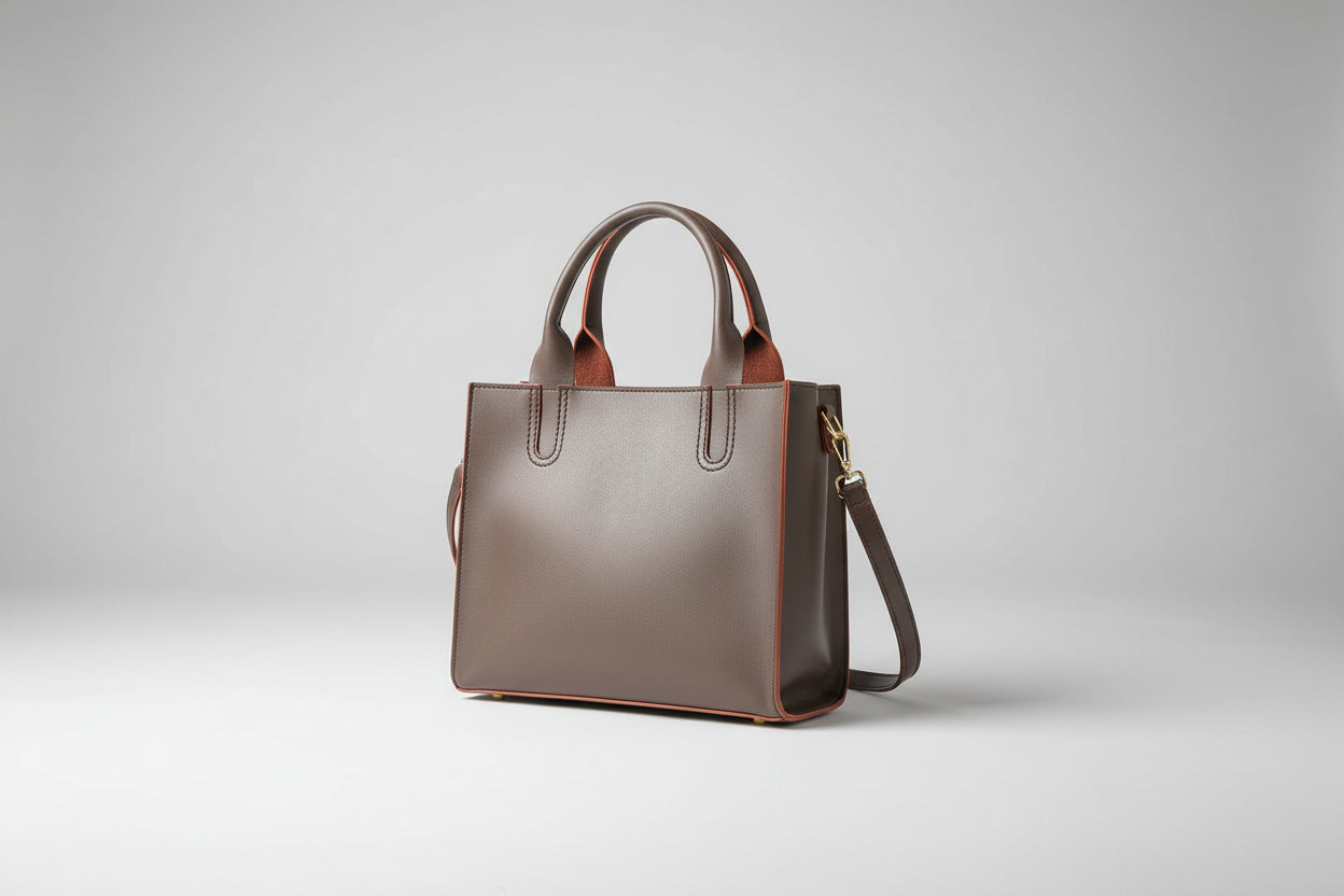 Blush Pink Structured Tote Bag (Top Handle + Detachable Strap)