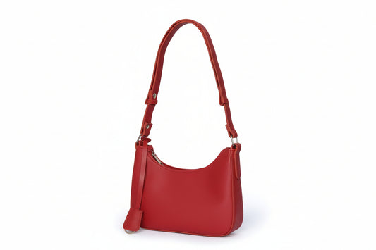 Maroon Minimalist Shoulder Bag (Adjustable Strap)