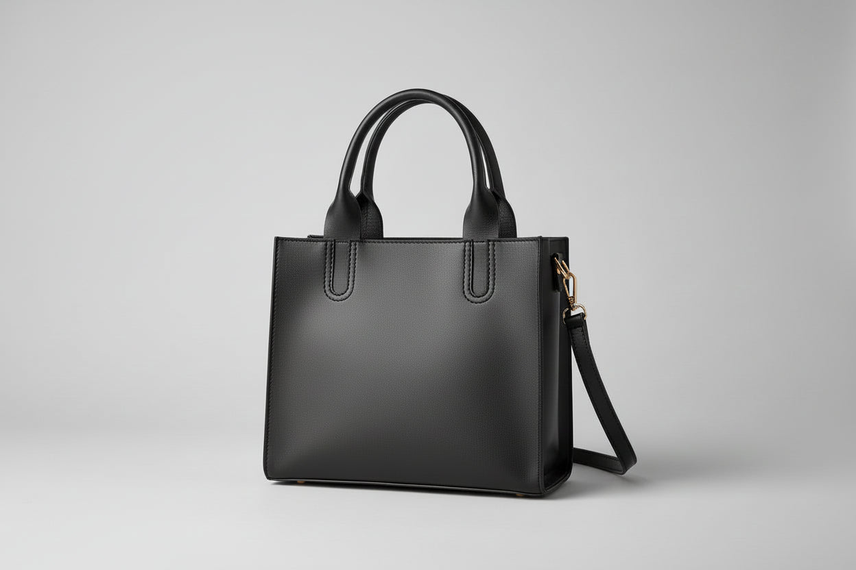 Blush Pink Structured Tote Bag (Top Handle + Detachable Strap)