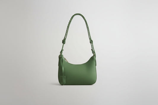 merald Green Minimalist Shoulder Bag (Crescent Shape)