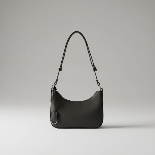 merald Green Minimalist Shoulder Bag (Crescent Shape)