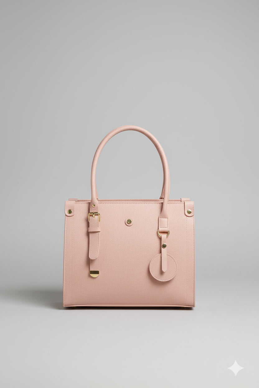 Chocolate Brown Classic Office Tote Bag (Gold Hardware)