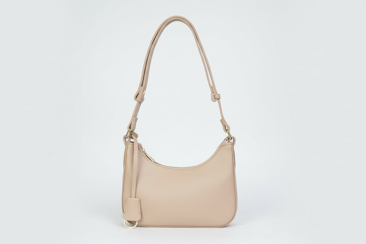 Maroon Minimalist Shoulder Bag (Adjustable Strap)